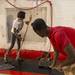 London Renfroe and Duane Boyd arrive over an hour early for practice to mop up water after rain flooded clubs training facility in Ypsilanti.
Courtney Sacco I AnnArbor.com 